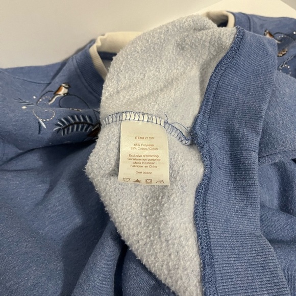 Y2K Sweatshirt XL Crewneck Pinecone Floral Cottage Granny Grunge Forestc… - Picture 7 of 10